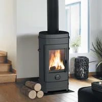 Stufa a Legna INVICTA Remilly 7 kW in Ghisa Antracite – Classe Ambientale 4